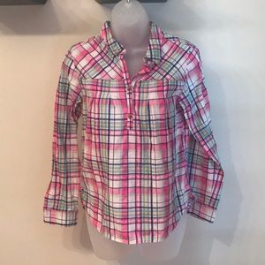 Cat & Jack Girls Plaid 3 Button Tunic